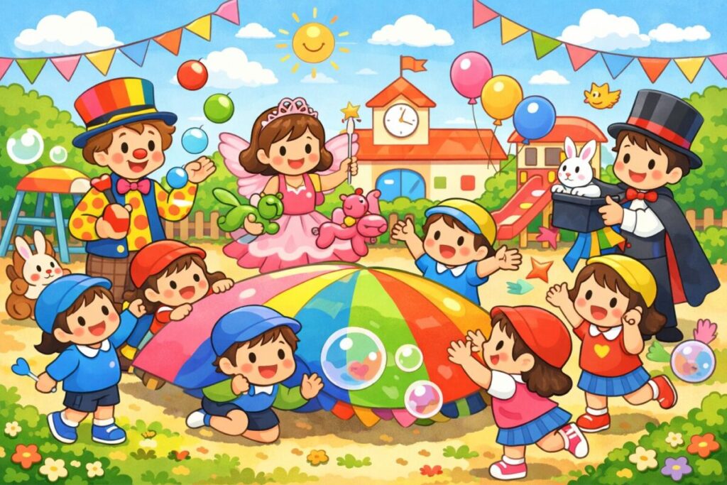 幼稚園や保育園に呼べる出張イベントパフォーマー