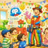 幼稚園・保育園に出張バルーンアートショーが来た