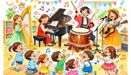 幼稚園のお部屋で出張コンサート